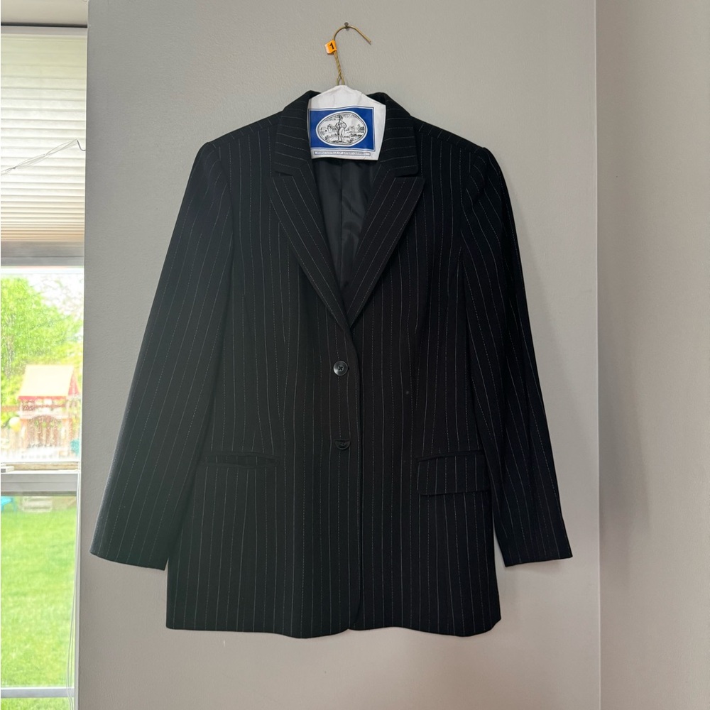 Caslon Black Sport Coat with Pinstripes